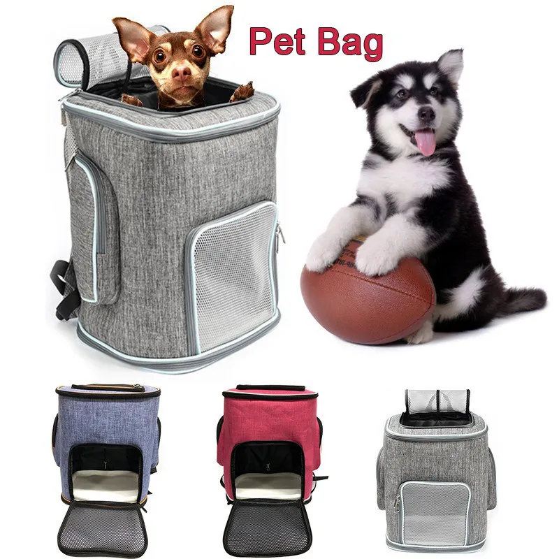 

Pet Carrier Large Capacity Pet Backpack Bag for Cat Dog Foldable Dog Carrying Bag 3 Colors Pet Products Drop shipping