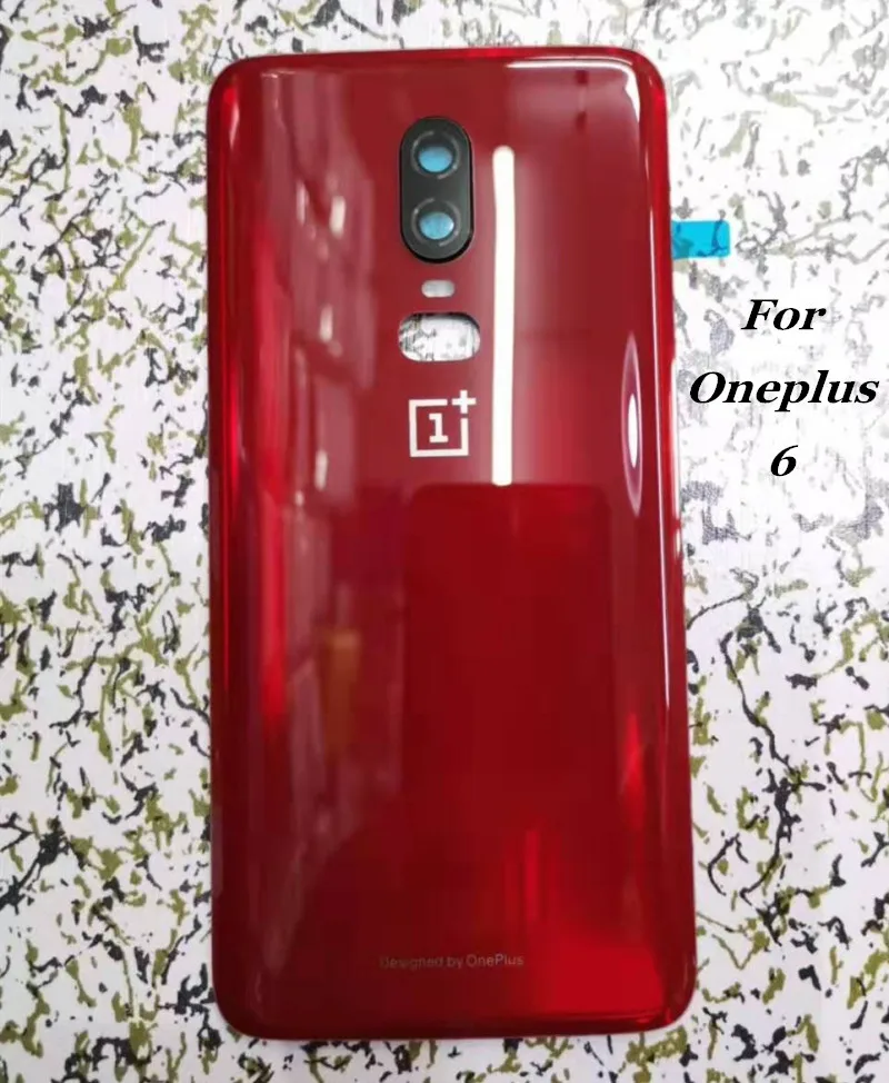 100% оригинальное стекло для Oneplus 6 задняя крышка с камерой len чехол батареи