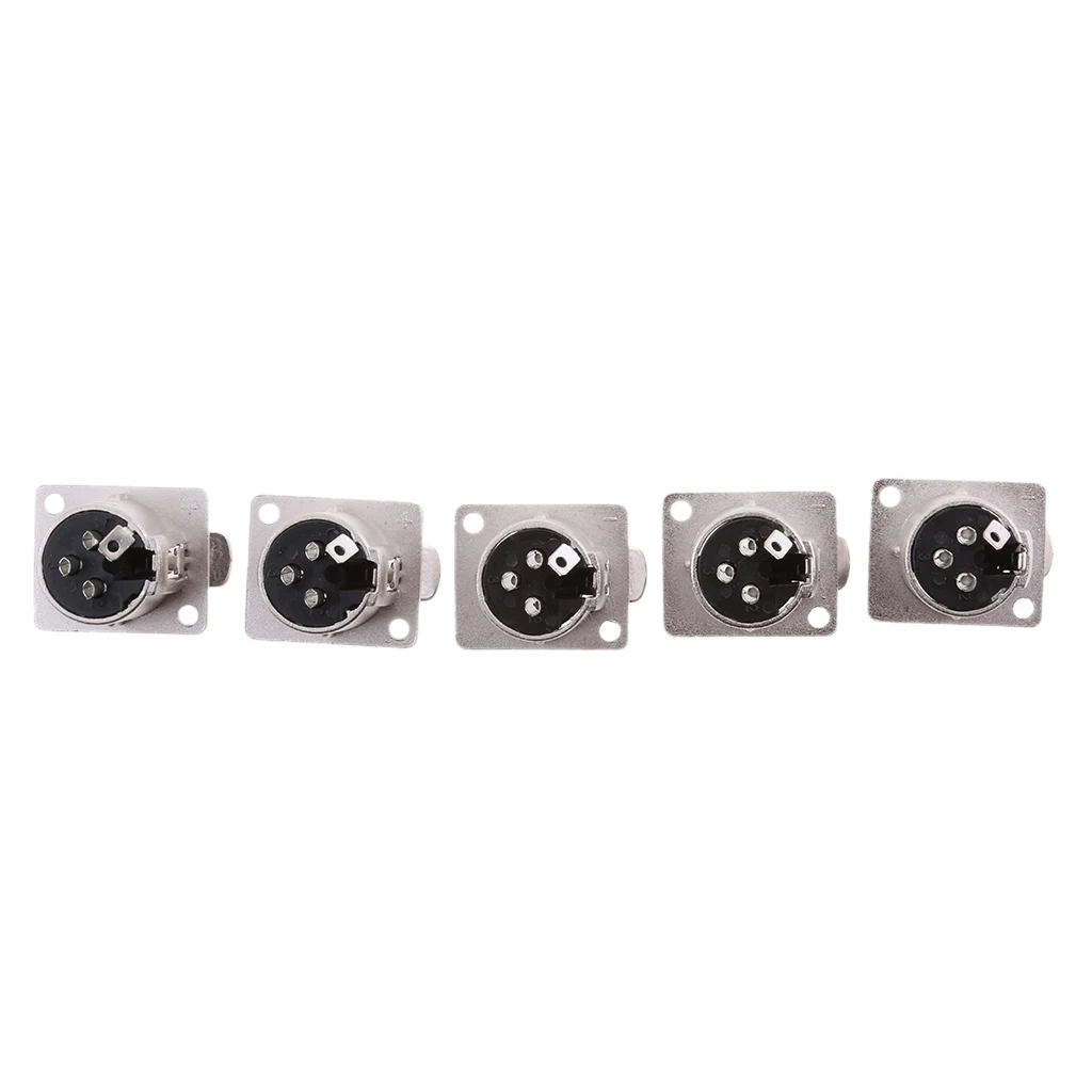 5x гнездо шасси 3-Pin XLR Jack ПАНЕЛЬ крепление аудио-видео разъем