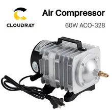 Cloudray 60 Вт Воздушный Компрессор Электрический магнитный воздушный насос для CO2 лазерная гравировка резка машина ACO-328