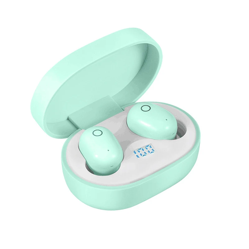 Green DT-8 TWS Bluetooth наушники 5,0 Беспроводные спортивные наушники с микрофоном Handsfree AI управление для iPhone XR 11 наушники стерео гарнитура - Цвет: Green
