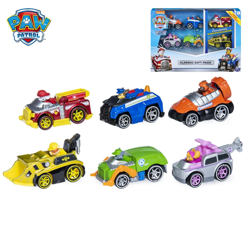 

Genuine Paw Patrol Dog Vehicle Model Anime Character Ryder Chase Skye Action Figure Alloy Car Paw Patrol Dog Birthday Gift