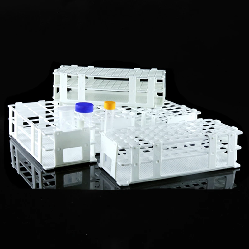 Plastic Test Tubes Plastic Test Tube Rack For 13mm 16mm 20mm 25mm 30mm Tubes, White Centrifuge Tube Rack , Detachable , 21-Holes 24 40 60 90 Holes