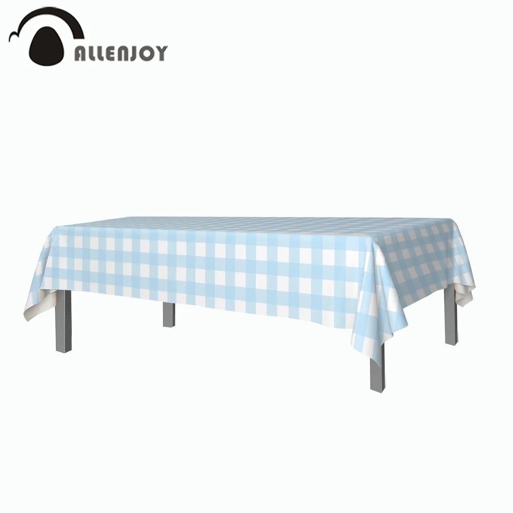 Boys Blue Christening Party Table Cover Cloth 120cm x 180cm Partyware Reusable