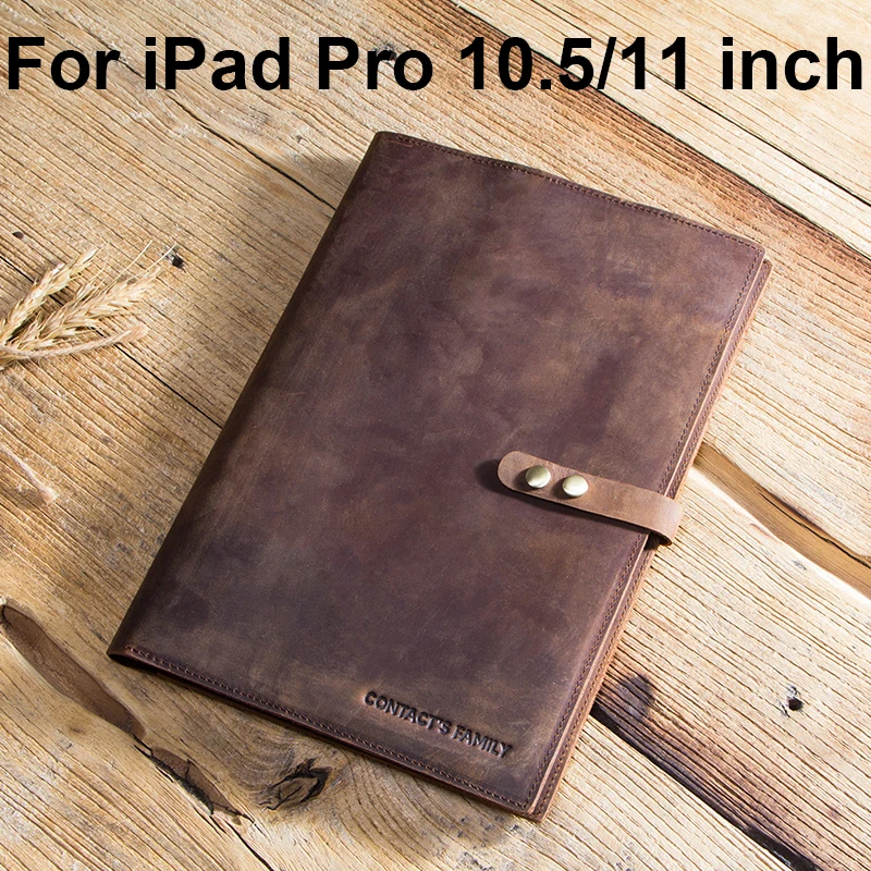 Ретро Crazy Horse коровья кожа чехол для iPad Pro 9,7 10," 10,2" 11 Air 1 2 5 6 Mini MacBook 1" планшет ноутбук сумка - Цвет: For iPad Pro 10.5