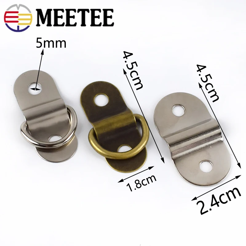 Металлическая D образная Пряжка Meetee 10/30 шт. U образные зажимы свод моста для сумок