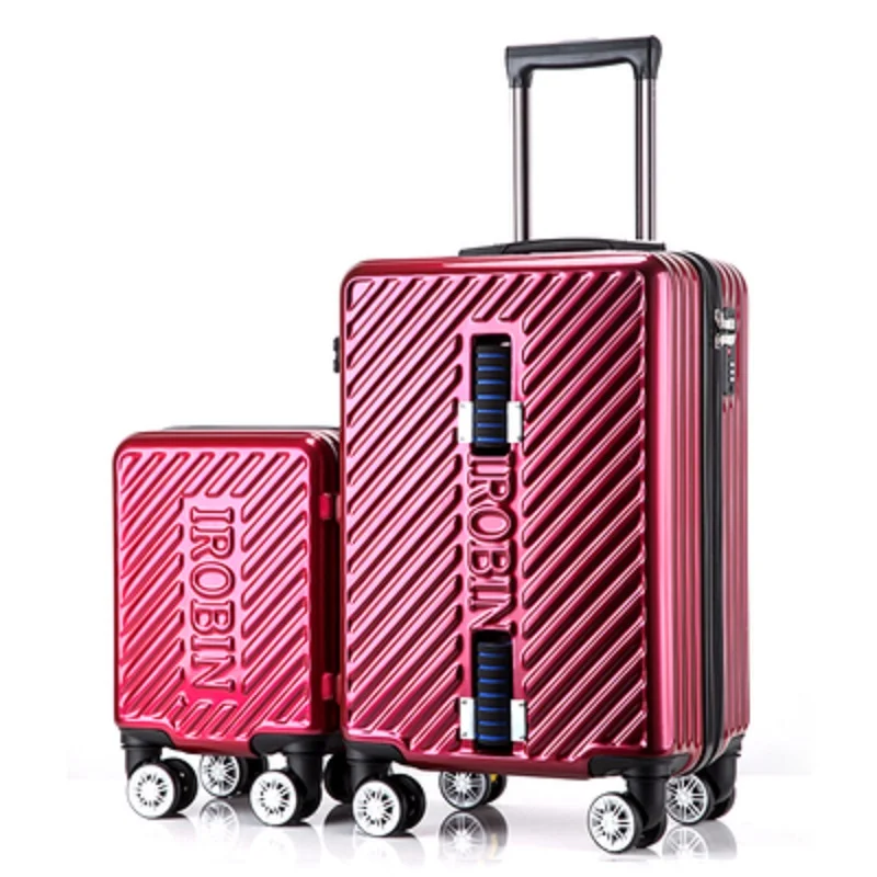 Легко путешествовать с родителем может сидеть подходит для детей Многофункциональный ПК комбинированный багаж на колесиках фирменный туристический чемодан на вращающихся колесиках - Цвет: Wine red