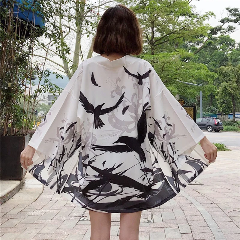 Japanese Kimono Cardigan Women Yukata Fashion Blouse Long Cardigan Haori Traditional Kimonos Dress Obi Shirt japanese kimono,japanese kimono cardigan,japanese kimono shirt