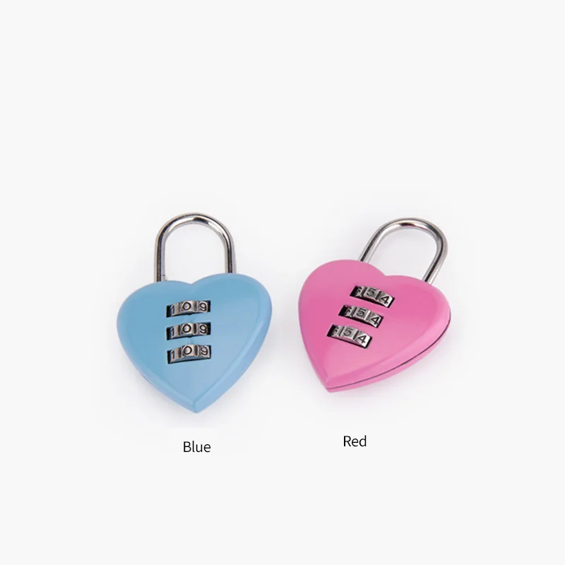 Love bag pendant lock Cute luggage password pendant lock Multi-color optional password small padlock