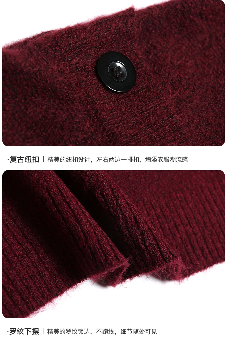 QING MO Black Gray Red Coffee Women Turtleneck Sweater Dress Women Winter Knitted Dress Streetwear Loose Dress ZQY2502