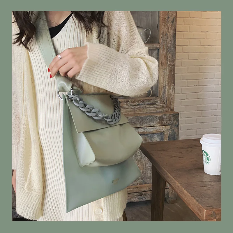 Cena EXCELSIOR torba damska skóra Crossbody torby PU solidna torebka dla kobiet 2019 akrylowy uchwyt sac głównej bolsa feminina