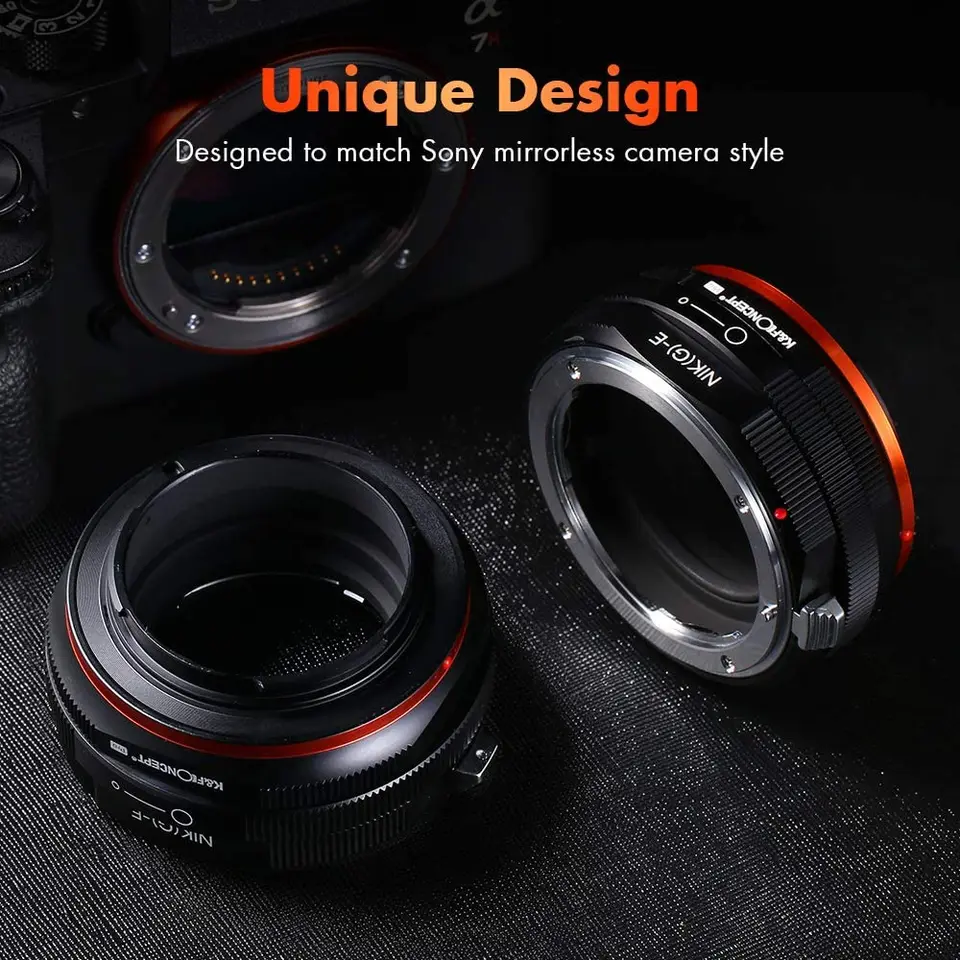 K&F CONCEPT Adaptateur D'objectif Conceptuel Pour Objectifs Pentax à Monter Sur Le Boîtier De L'appareil Compatible Avec Sony Alpha E NEX Alpha NEX-7, NEX-5, NEX-C3 Et NEX-3 Noir
