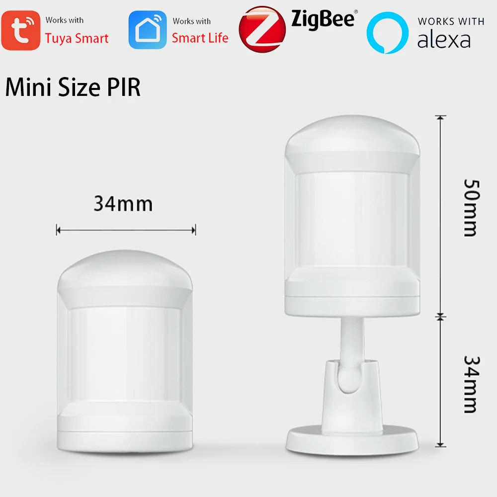 Смарт-детектор движения Tuya ZigBee работает с аккумулятором 150 Alexa PIR 7 м ° |