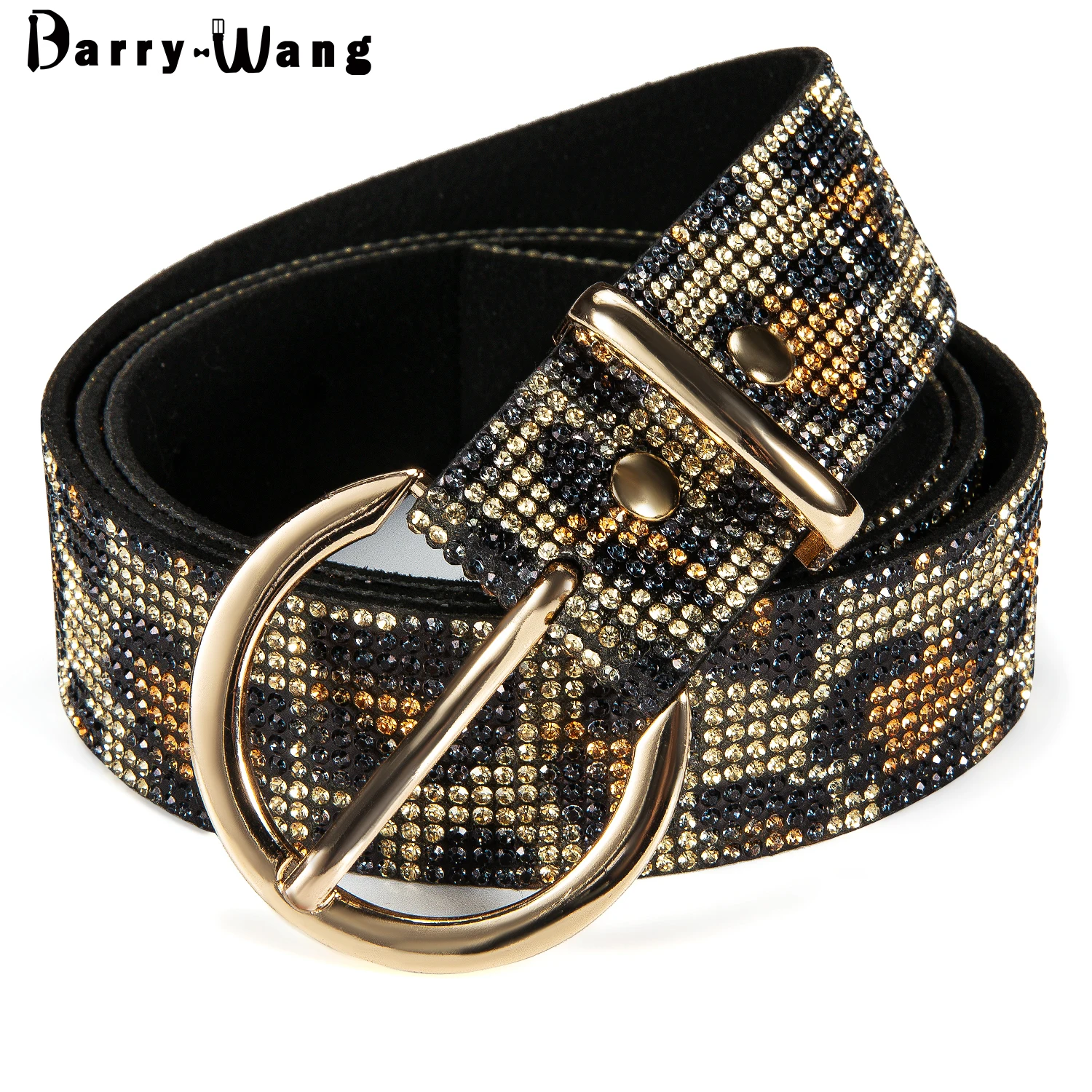 Barry.Wang 2021 Cinture In Pelle Di Marca Di Lusso Per Donna Diamante Nero Personalità Fibbia Ad Ardiglione Cintura Da Donna Retrò Da Donna