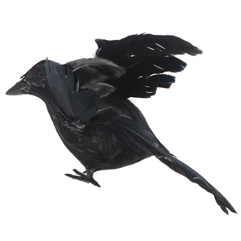 

DIY Halloween Artificial Black Crow Gardening Outdoor Drive Birds Tool Party Prank Props Creative Bar Ornament Supplies