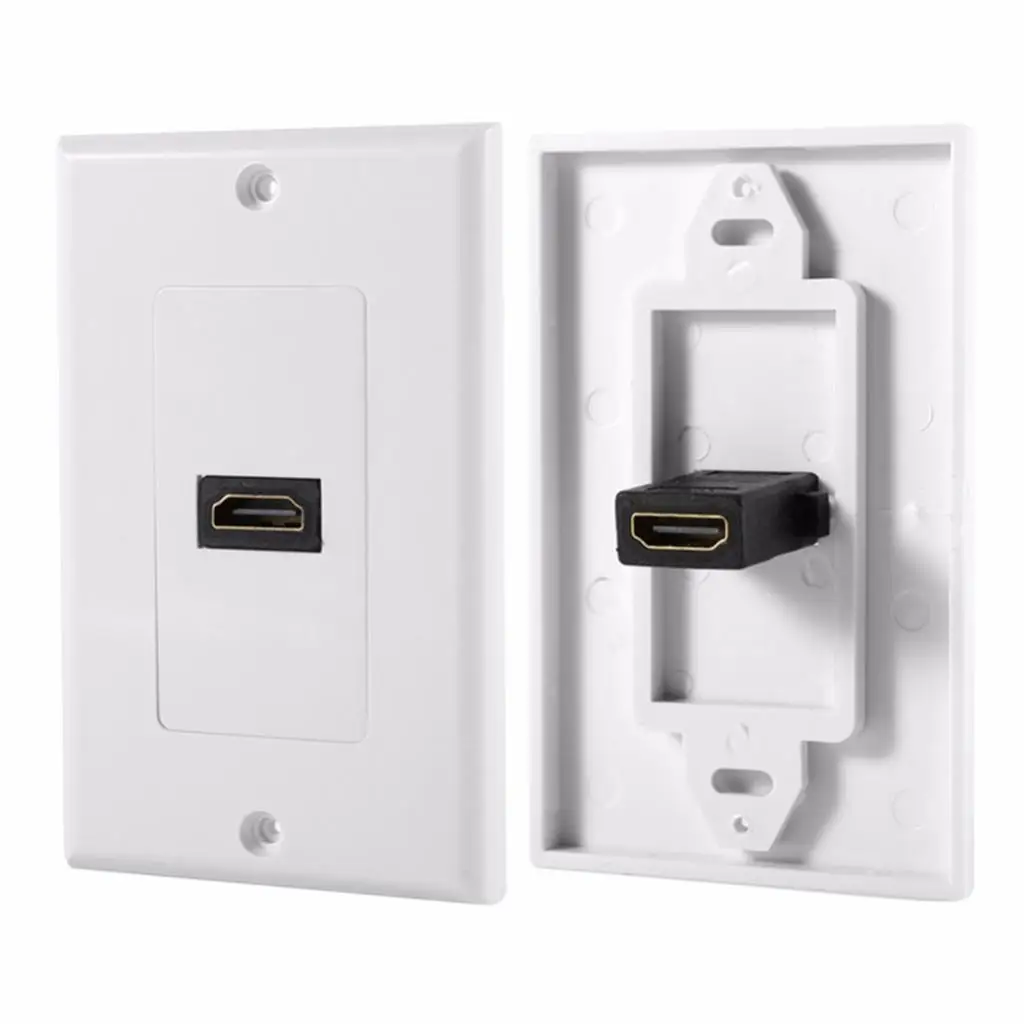 2 шт 1 порт HDMI настенная Лицевая панель Крышка выход 1080P 4K ARC HDR белый|Аксессуары для