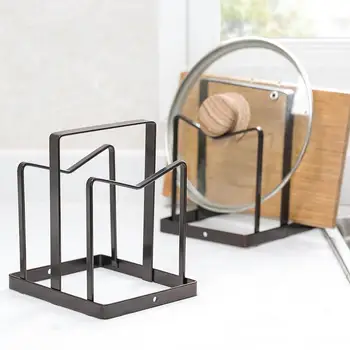 

Iron Kitchen Rack Storage Shelf Cutting Board Holder Drain Rack Pot Lid Organizer Tapas Cover Stand Dish Rack Kitchen Organizer