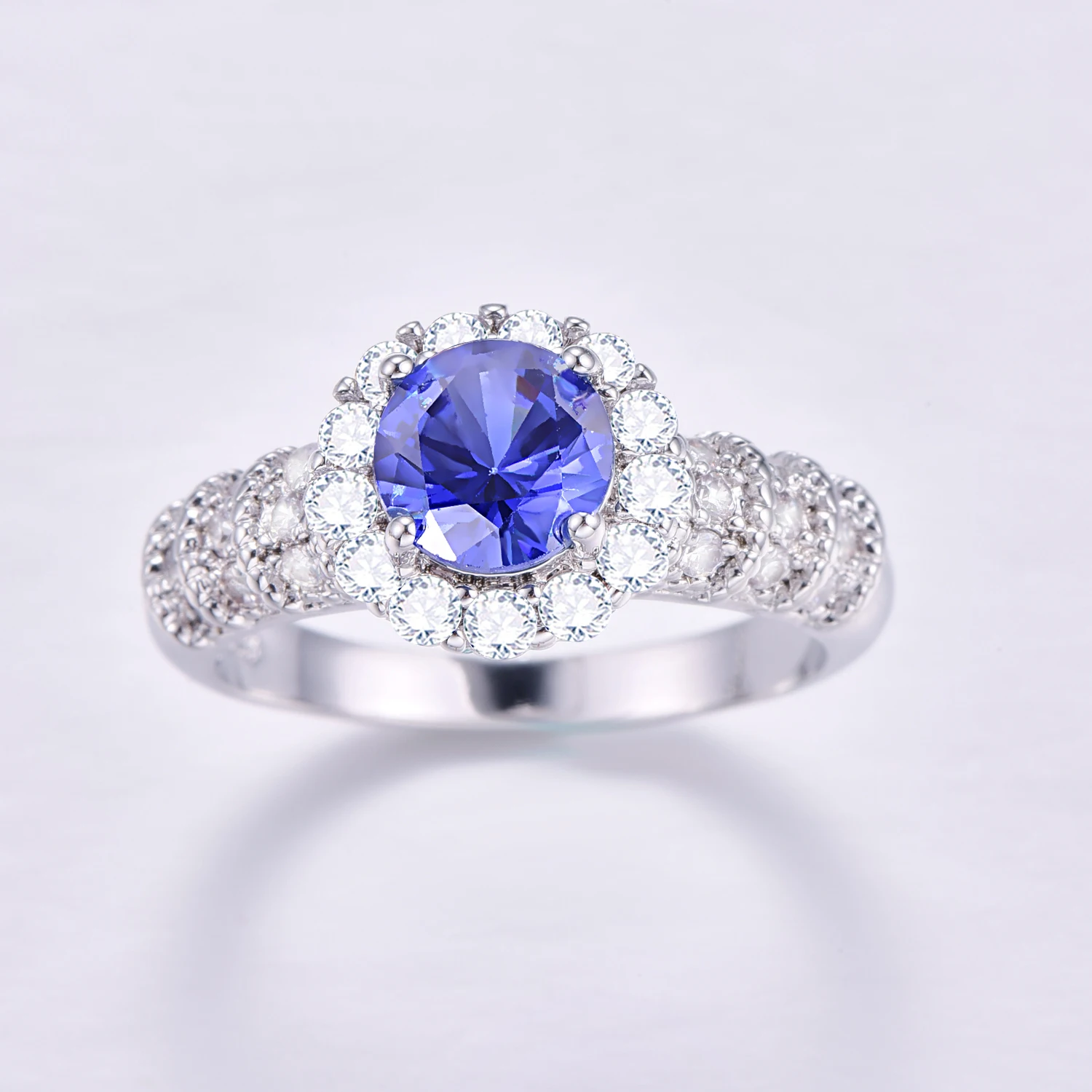 Jrose, модное, ювелирное изделие, круглая огранка, дизайн 925, серебряные кольца для женщин, для свадьбы, помолвки, женское серебряное кольцо, размер 6, 7, 8, 9