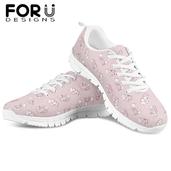 CDYXX0120AQ FORUDESIGNS/кроссовки для медсестры с героями мультфильмов; модная повседневная обувь из дышащего сетчатого материала на шнуровке; женская мягкая удобная прогулочная обувь на плоской подошве; - Цвет: CDYXX0120AQ