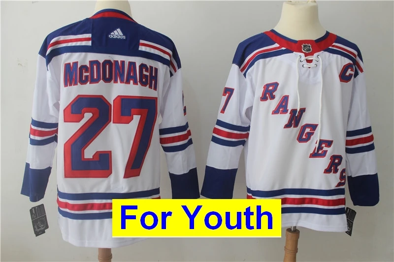 Детский Молодежный Нью-Йорк артеми Panarin Henrik Lundqvist Mika Zibanejad коврики Zuccarello Ryan McDonagh трикотажные изделия - Цвет: Слоновая кость
