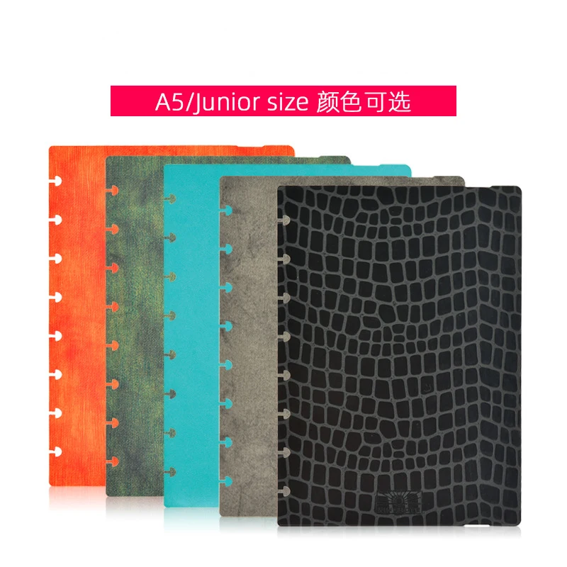 Cubierta de cuaderno de tamaño A5 con agujero De Seta, divisores de punzón en t, kawaii, color dorado, plateado, negro y rosa, 2020, 2 uds., envío gratis