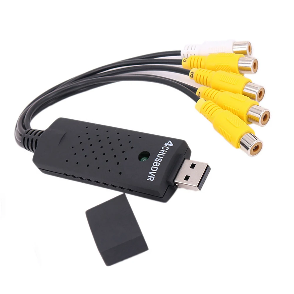 4 канала USB2.0 адаптер USB видео захвата карты для vhs-dvd Регистраторы Захват адаптер для камеры видеонаблюдения