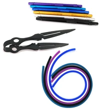 Для кальяна шланг наргиле алюминиевый кальян ручка 1,5 м Толстый силиконовый шланг трубка нержавеющая сталь Материал кальян уголь щипцы