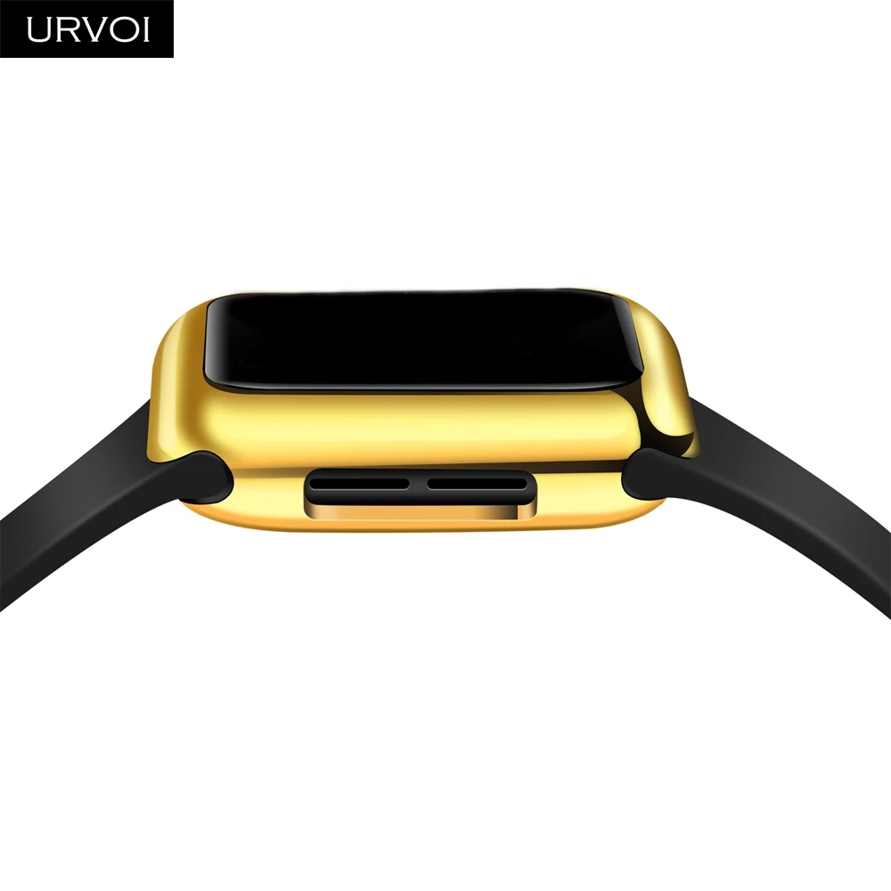 Чехол URVOI из ТПУ для Apple Watch series 54 с гальваническим покрытием бампер мягкая рамка Защитная крышка для iWatch с защитой экрана