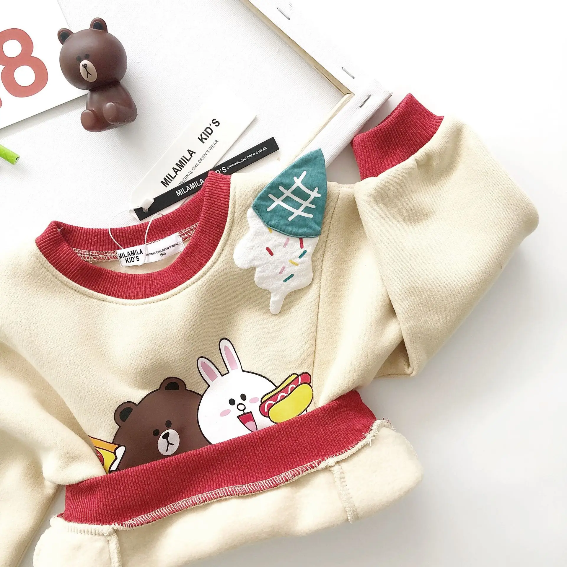 Tonytaobaby/новая хлопковая детская одежда с героями мультфильмов для мальчиков и девочек; осенне-зимняя Толстовка для малышей; свитер для малышей