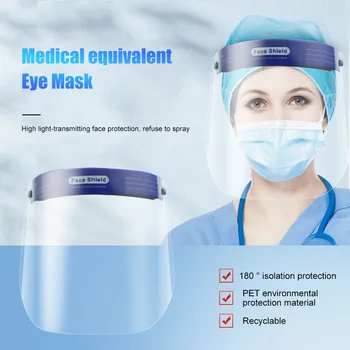 

Anti Droplet Dust-proof Full Face Cover Mouth Mask Protective High quality Visor Shield Droplet Face Shield Washable Transparent