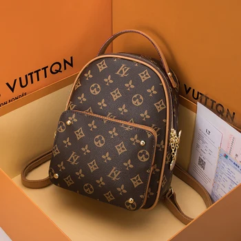 

Shoulder Leather Handbags Western Style 2020 New All-match Backpack Fashion Louis Brand School Bag Backpacks for Women
