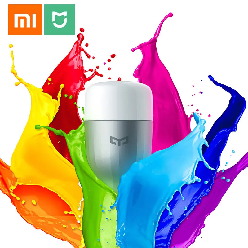 Умная Светодиодная лампа Xiaomi Yeelight Mi для умного дома 220 В E27 9 Вт 600 лм приложение Wi Fi