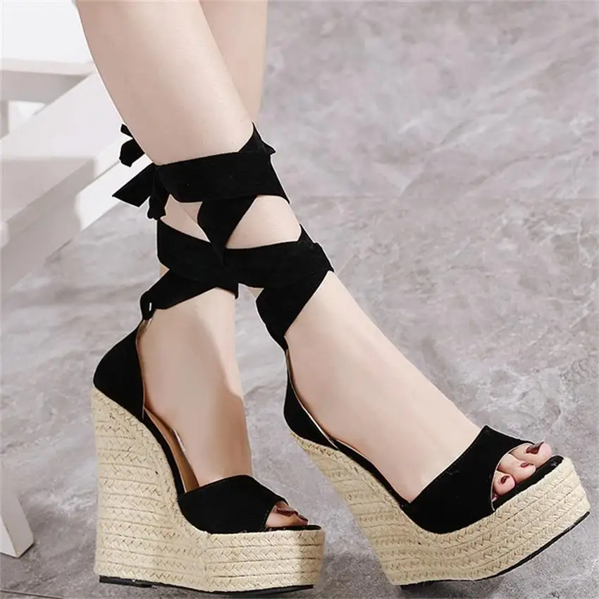 rope platform shoes