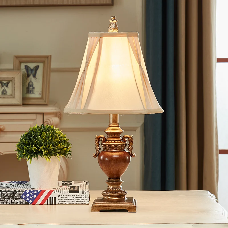 

Binaural Trophy Table Lamp Modern Bedside Lamp For Bedroom Living Room Decor Brown Resin Night Light Indoor Lighting Fixture