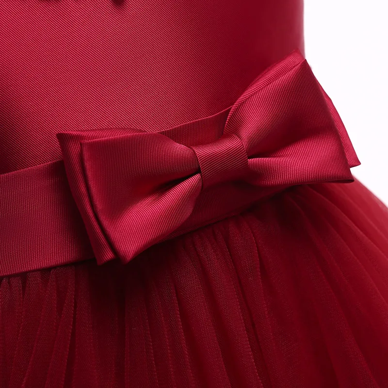 Summer Dress Costume Kids Evening Party Dresses For Girls Beading Princess Baby Girl Dress Frocks Wedding 5 10 Years