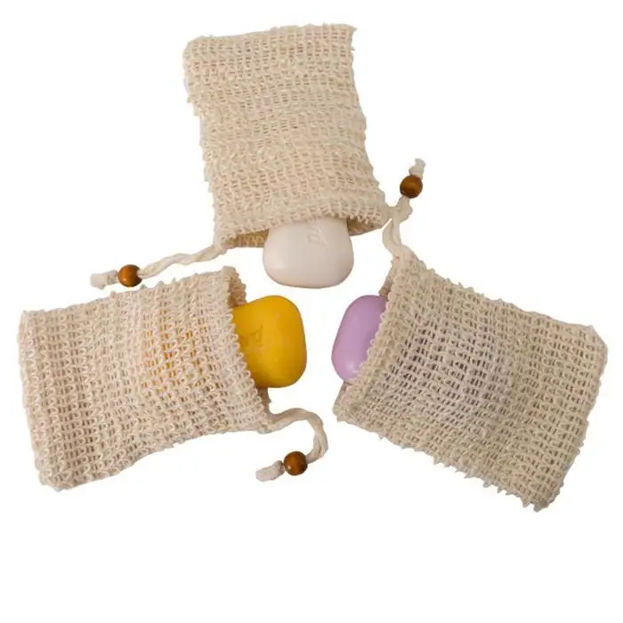 30PCS Natural Exfoliating Mesh Soap Saver Sisal Bag Pouch Holder for Shower Bath Foaming and Drying Body Brush | Дом и сад