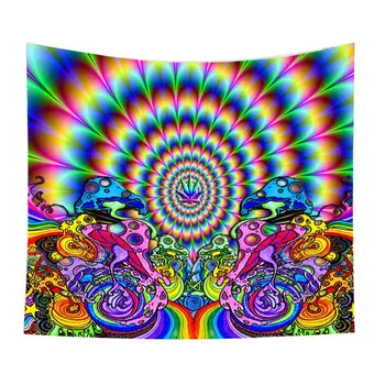 

Colorful Trippy Fabric Tapestry Bedroom Living Room Wall Hanging Decoration Blanket