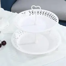 1 шт. подставка для торта пластиковая ручка в форме сердца уникальный двойной слой закуски десерт, капкейк послеобеденный чай cd-дисплей стойка