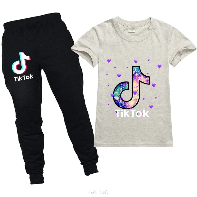 Ropa de para bebé, camisetas de Tok, conjunto de pantalones, camisas de manga corta, traje de chándal ocio|set de - AliExpress