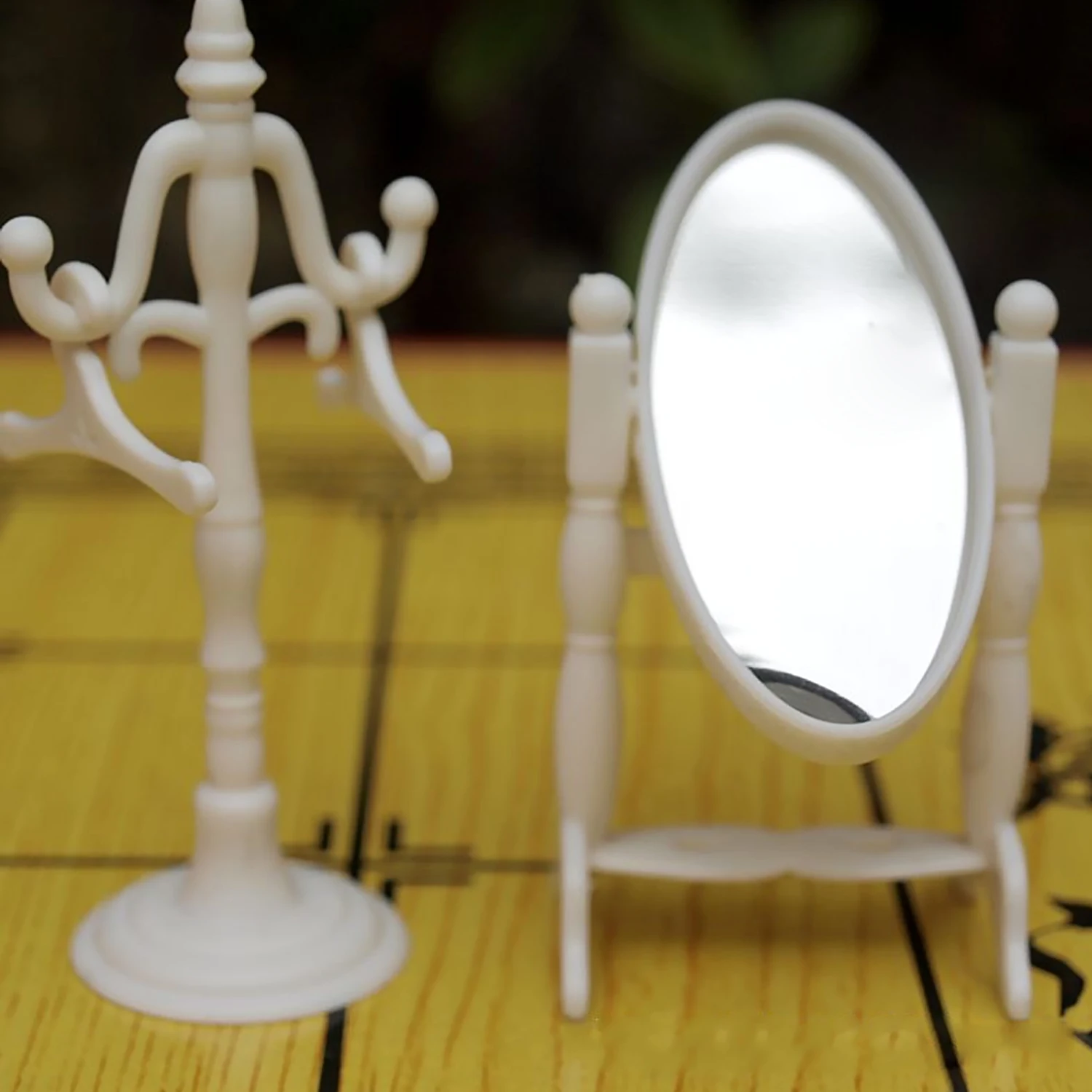 6 шт. Миниатюрный Кукольный дом мебель для спальни стол зеркало игрушки набор