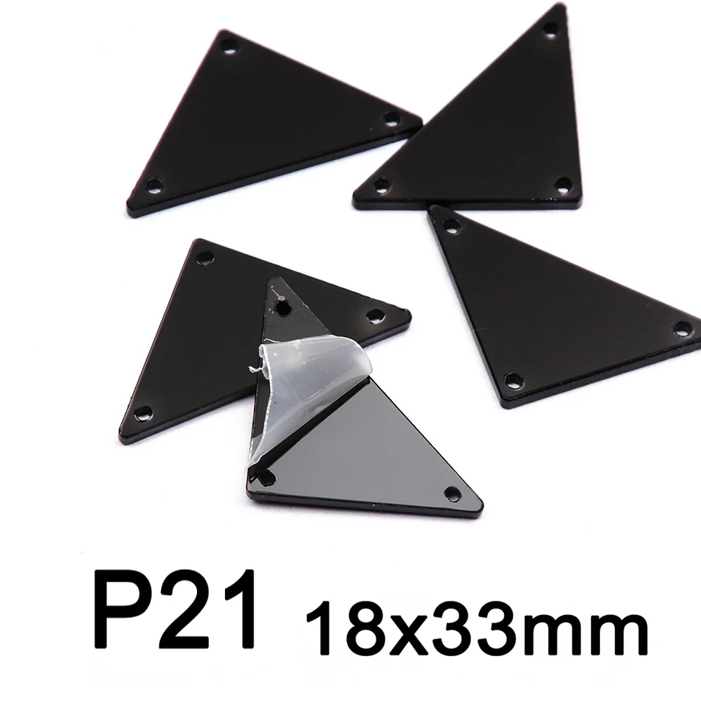 P21-18x33mm 30pcs Распродажа стразов 30 шт. черные зеркальные Стразы с неровным акриловым зеркалом Стразы для шитья хрустальные стразы - Цвет: P21-18x33mm 30pcs