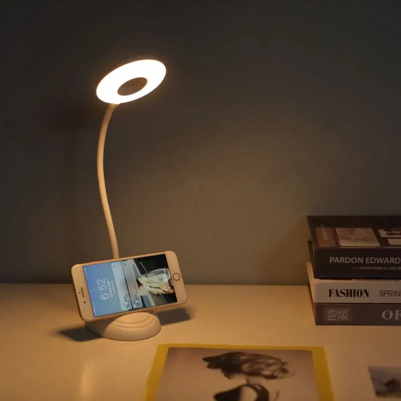 

Household LED Leaning Light Protect Eye Multi-function USB Recharging Treasure Mobile phone Bracket Lamp