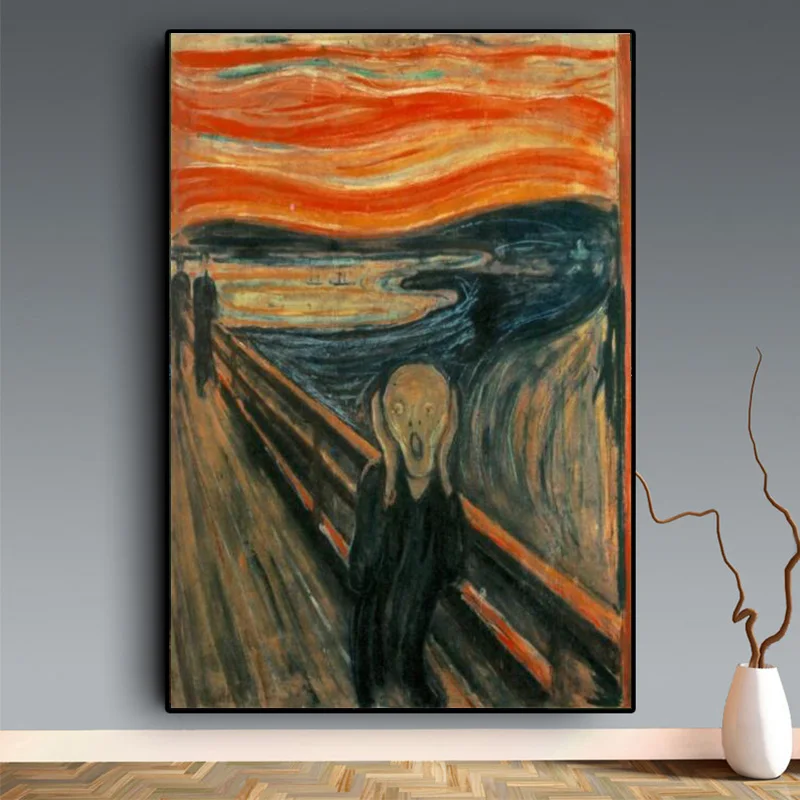 Edvard Munch The Cry знаменитые картины на холсте репродукции абстрактный классический