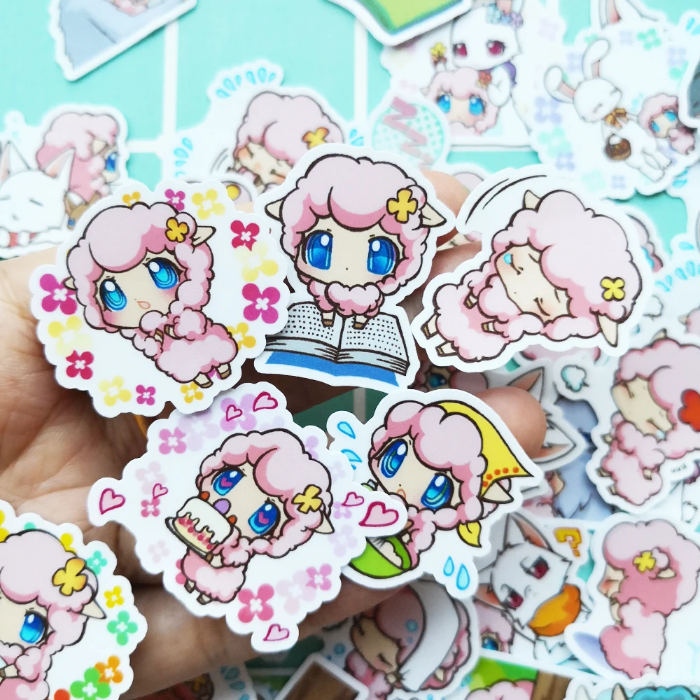 

40pcs Cute Sheep Decorative Stickers Adhesive Stickers DIY Decoration Diary Stationery Stickers Children Gift