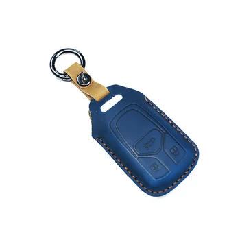 

Auto Car Styling Leather Key Case For Audi A1 A3 A4 A5 Q7 A6 C5 C6 A7 A8 Q5 Q8 Car Holder Remote Cover Car-Styling keychain