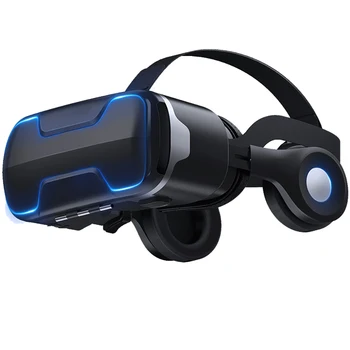 

Anti-bluelight VR Headset 3D Goggles Eye Protection Wide Angle Movies Video Games Artificial Leather Stereo For 4.7-6inch Phone
