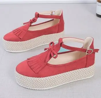 

YEELOCA 2020 Autumn Boat Shoes Flower Lady Party Pump m002 Shallow High Heel Increasing Height Loafers Casual RG091