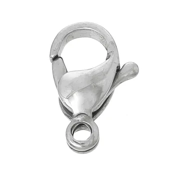 

10 PCs Stainless Steel Lobster Clasp Hooks Findings 9/11/13/15mm End Connectors For DIY Necklace Bracelet Jewelry Making
