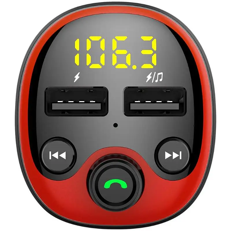 Fm-передатчик, беспроводной модулятор BT21, Bluetooth, громкая связь, вызов, автомобильный комплект, светодиодный экран, дисплей, MP3 плеер, 3.1A, двойное USB зарядное устройство