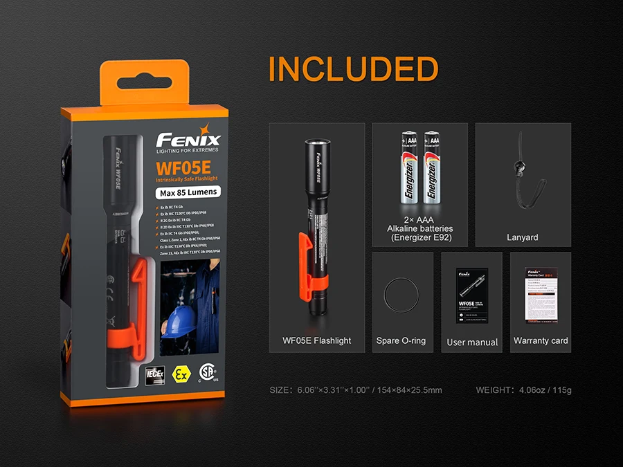 Fenix WF05E Cree XP-G2 светодиодный фонарик 85 люмен